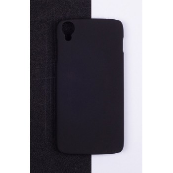 Пластиковый матовый непрозрачный чехол для Alcatel One Touch Idol 3 (4.7) Черный