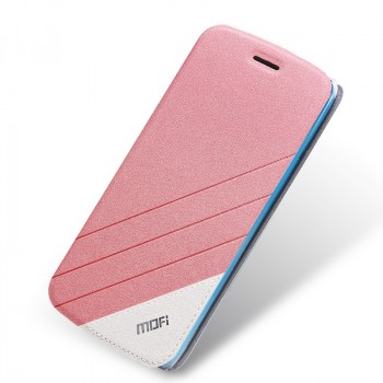 Текстурный чехол флип подставка на силиконовой основе для Meizu M2 Mini Розовый