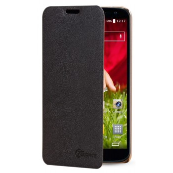 Чехол флип подставка текстурный на пластиковой основе для LG Optimus G2 mini (d620 d618) Черный