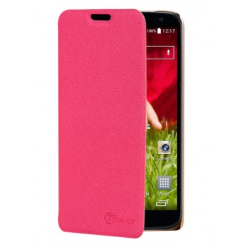 Чехол флип подставка текстурный на пластиковой основе для LG Optimus G2 mini (d620 d618) Пурпурный