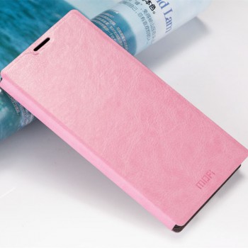 Водоотталкивающий чехол флип подставка на силиконовой основе для Lenovo Vibe X3 Розовый