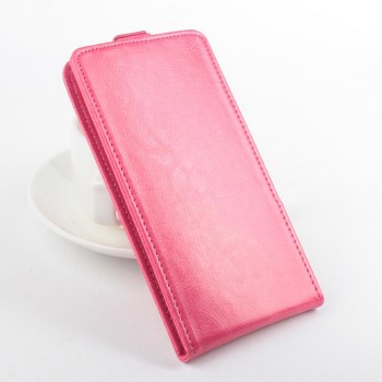 Глянцевый чехол вертикальная книжка на силиконовой основе с магнитной застежкой для Alcatel One Touch Idol 3 (5.5) Розовый