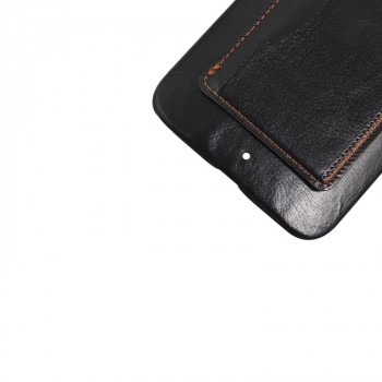 Дизайнерский чехол накладка с отделениями для карт и подставкой для Lenovo Moto X Style Черный