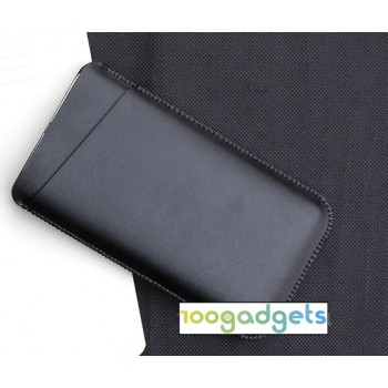 Кожаный мешок с отсеком для карт для Lenovo Moto X Style Черный