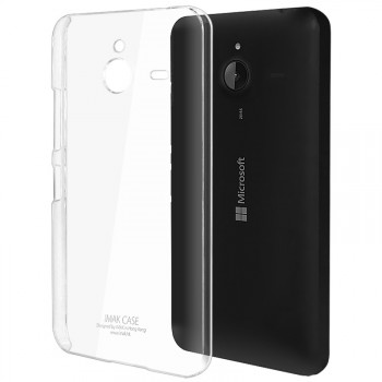 Пластиковый транспарентный олеофобный премиум чехол для Microsoft Lumia 640 XL