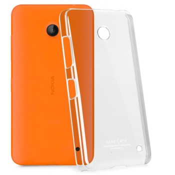 Пластиковый транспарентный олеофобный премиум чехол для Nokia Lumia 630