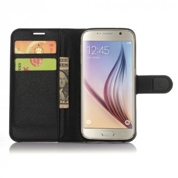 Чехол портмоне подставка с защелкой для Samsung Galaxy S7 Edge Черный