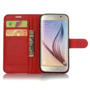 Чехол портмоне подставка с защелкой для Samsung Galaxy S7 Edge Красный