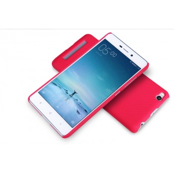 Пластиковый матовый нескользящий премиум чехол для Xiaomi RedMi 3 Красный