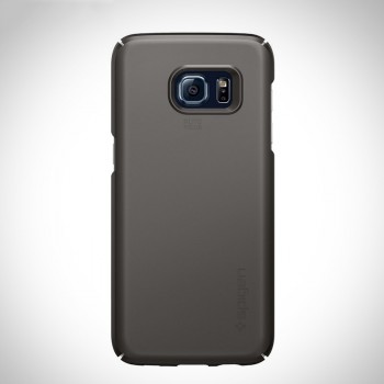 Пластиковый матовый непрозрачный ультратонкий чехол для Samsung Galaxy S7 Edge Серый