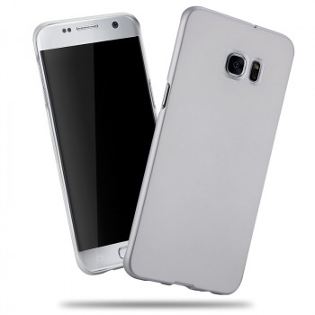Пластиковый матовый непрозрачный чехол с улучшенной защитой корпуса для Samsung Galaxy S7 Edge Белый