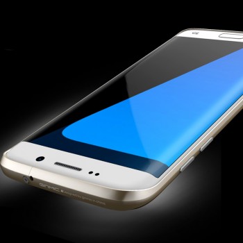 Металлический усиленный бампер сборного типа для Samsung Galaxy S7 Edge Бежевый
