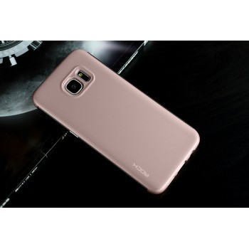 Чехол флип подставка с изогнутой транспарентной смарт-крышкой для Samsung Galaxy S7 Розовый