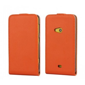 Чехол вертикальная книжка на пластиковой основе для Nokia Lumia 625 Оранжевый