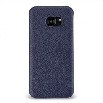 Кожаный чехол накладка (нат. кожа) для Samsung Galaxy S7 Edge