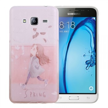 Силиконовый матовый дизайнерский чехол с эксклюзивной серией принтов для Samsung Galaxy J3 (2016)