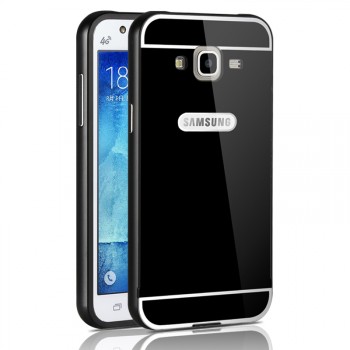 Двухкомпонентный чехол с металлическим бампером и поликарбонатной накладкой для Samsung Galaxy J3 (2016)