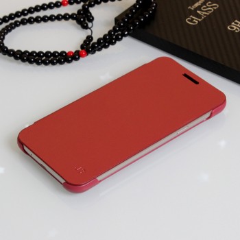 Чехол флип на пластиковой основе для Samsung Galaxy J3 (2016) Красный