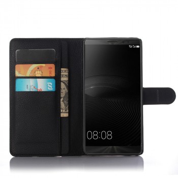 Чехол портмоне подставка на силиконовой основе с магнитной защелкой для Huawei Mate 8 Черный