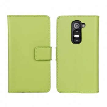 Чехол портмоне с застежкой для LG Optimus G2 mini (d620 d618) Зеленый