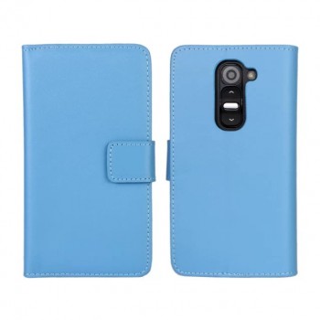Чехол портмоне с застежкой для LG Optimus G2 mini (d620 d618) Голубой
