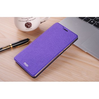 Текстурный чехол флип подставка на силиконовой основе для Huawei Mate 8 Фиолетовый