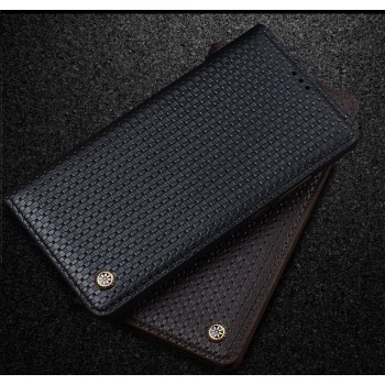 Текстурный кожаный чехол портмоне (нат. кожа) на пластиковой основе для Huawei Mate 8