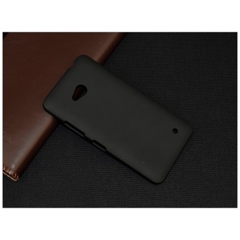 Пластиковый матовый непрозрачный чехол для Microsoft Lumia 640 Черный