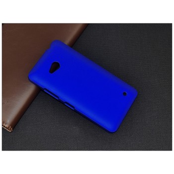 Пластиковый матовый непрозрачный чехол для Microsoft Lumia 640 Синий