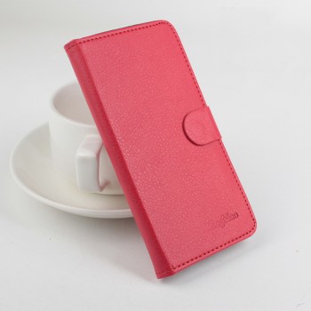 Чехол портмоне подставка на силиконовой основе с защелкой для Microsoft Lumia 650 Красный