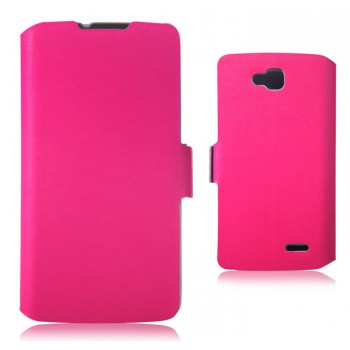 Тонкий чехол флип-подставка с застежкой для LG L90 Пурпурный