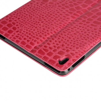 Чехол подставка на поликарбонатной основе с текстурным покрытием Крокодил для Ipad Pro 9.7 Розовый