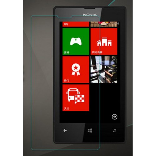 Ультратонкое износоустойчивое сколостойкое олеофобное защитное стекло-пленка для Nokia Lumia 520
