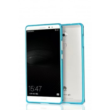 Металлический бампер для Huawei Mate 8 Голубой