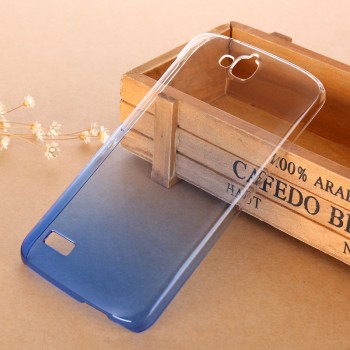 Пластиковый градиентный полупрозрачный чехол для Huawei Honor 3C Lite Синий
