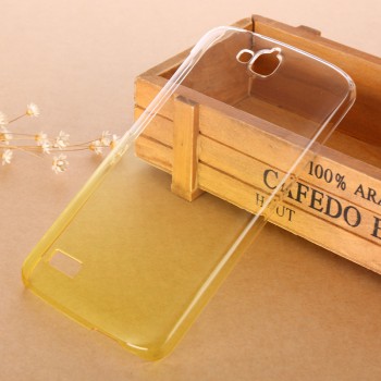 Пластиковый градиентный полупрозрачный чехол для Huawei Honor 3C Lite Желтый