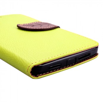 Текстурный чехол портмоне подставка на силиконовой основе с дизайнерской застежкой для OnePlus One Зеленый