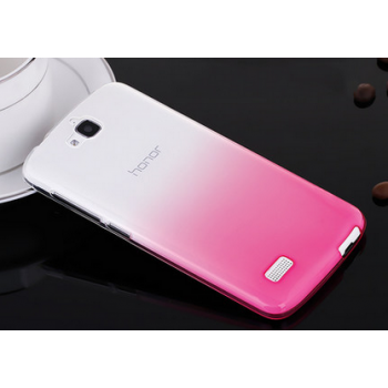 Силиконовый градиентный чехол для Huawei Honor 3C Lite Розовый