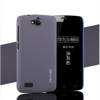 Пластиковый матовый чехол с повышенной шероховатостью для Huawei Honor 3C Lite Серый