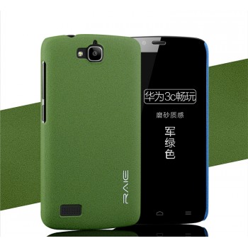 Пластиковый матовый чехол с повышенной шероховатостью для Huawei Honor 3C Lite Зеленый