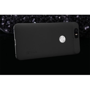 Пластиковый матовый нескользящий премиум чехол для Google Huawei Nexus 6P Черный