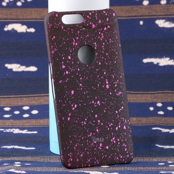 Пластиковый матовый дизайнерский чехол с голографическим принтом Звезды для Google Huawei Nexus 6P Розовый