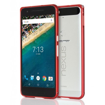 Металлический бампер для Google Huawei Nexus 6P Красный