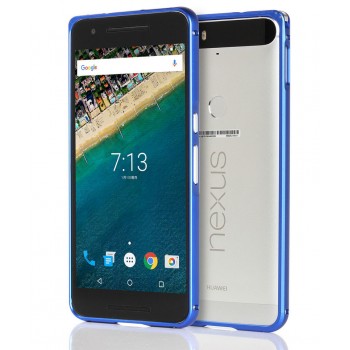 Металлический бампер для Google Huawei Nexus 6P Синий
