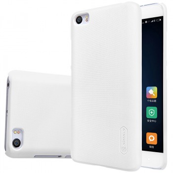 Пластиковый матовый нескользящий премиум чехол для Xiaomi MI5 Белый