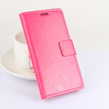 Глянцевый чехол портмоне подставка на клеевой основе с магнитной застежкой для Elephone P9000 Розовый