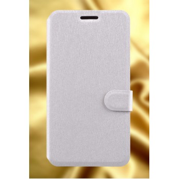 Чехол портмоне подставка на силиконовой основе с защелкой текстура Линии для OnePlus X Белый
