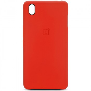 Оригинальный силиконовый матовый непрозрачный софт-тач премиум чехол для OnePlus X Красный