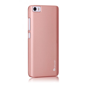 Пластиковый матовый непрозрачный металлик чехол для Xiaomi MI5 Розовый