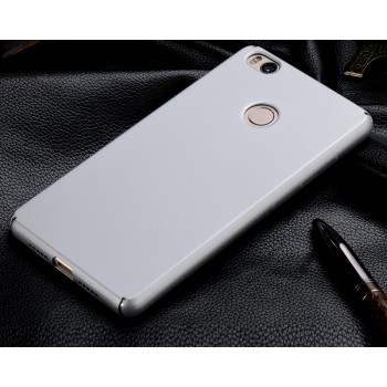 Пластиковый матовый непрозрачный чехол с защитой торцов для Xiaomi Mi4S Белый